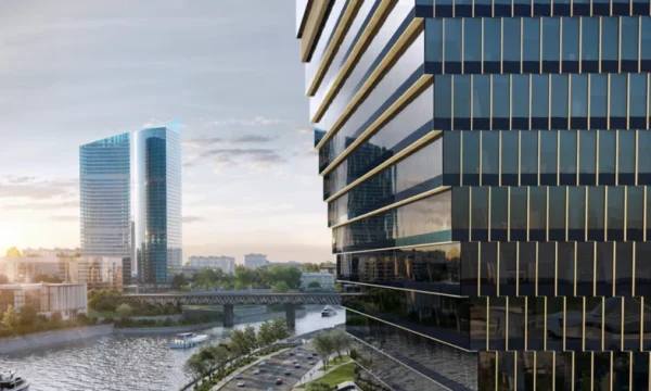 В &laquo;Москве-Сити&raquo; начался монтаж фасадов нового делового комплекса