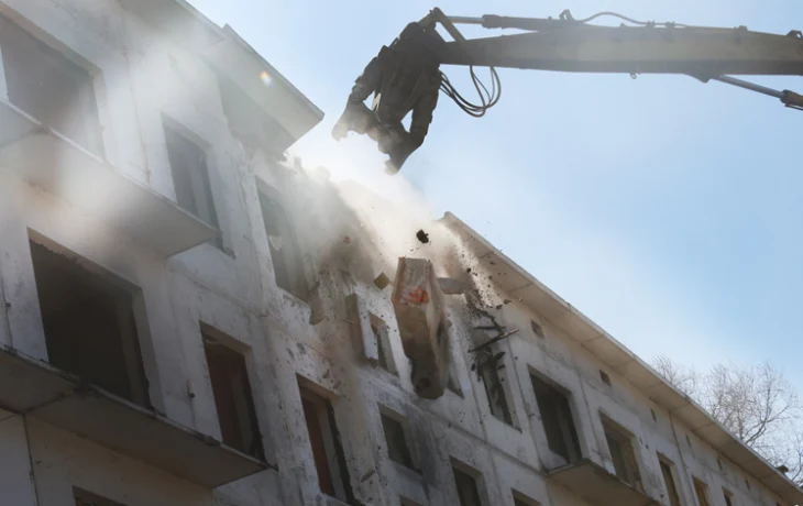 16 старых домов снесли по программе реновации в районе Рязанский