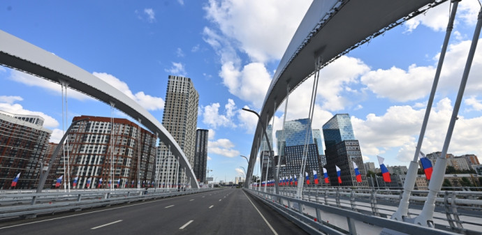Мэр запустил движение по мосту Академика Королёва через Москву-реку