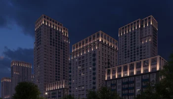 Подсветку нового жилого комплекса в Метрогородке выполнят в виде световых корон