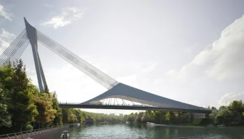 Собянин: пролетное строение моста-паруса в створе Новозаводской улицы смонтировано более чем наполовину