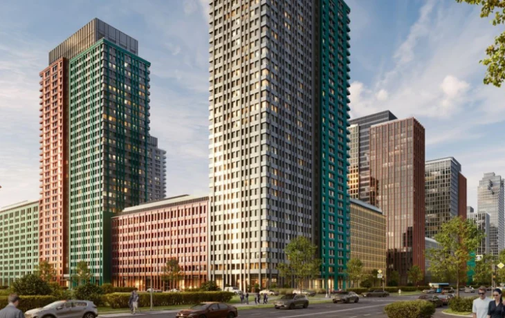 Фасадные работы начались в жилом комплексе по программе КРТ в Войковском районе