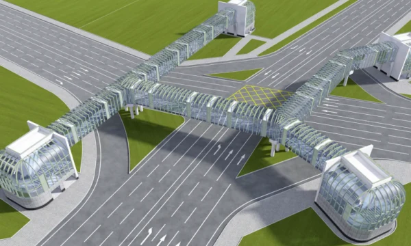 Владимир Ефимов: строители завершают возведение четвертой башни надземного пешеходного перехода на севере Москвы Владимир Ефимов: строители завершают возведение четвертой башни надземного пешеходного перехода на севере Москвы