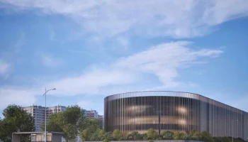 Паркинг с ритмичной сеткой из тонких ламелей возведут в Крылатском