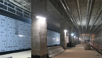 Началась отделка стен и потолка на платформе станции метро «Вавиловская»
