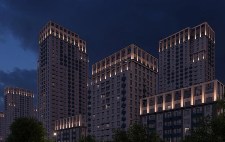 Подсветку нового жилого комплекса в Метрогородке выполнят в виде световых корон