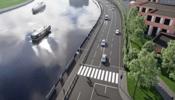 Владимир Ефимов: завершается строительство пешеходной зоны на участке Симоновской набережной