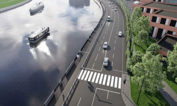 Владимир Ефимов: завершается строительство пешеходной зоны на участке Симоновской набережной