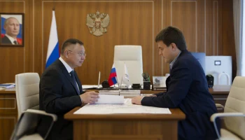 Министр строительства и ЖКХ РФ Ирек Файзуллин провел рабочую встречу с губернатором Красноярского края Михаилом Котюковым