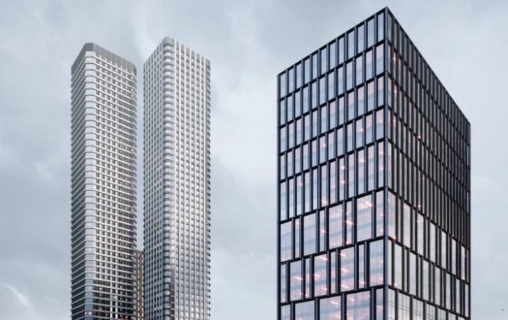 Архитектурная подсветка подчеркнет ритм фасада бизнес-центра в Тимирязевском районе