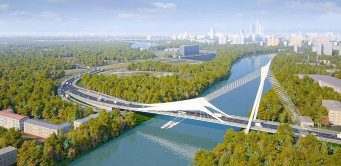 Собянин: &laquo;мост-парус&raquo; через Москву-реку возведут на западе столицы