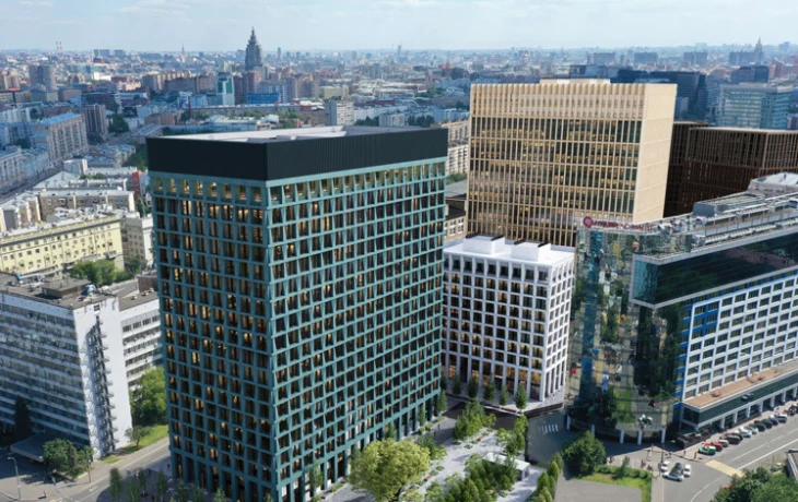 Фасад бизнес-центра в Бумажном проезде будет готов до конца года