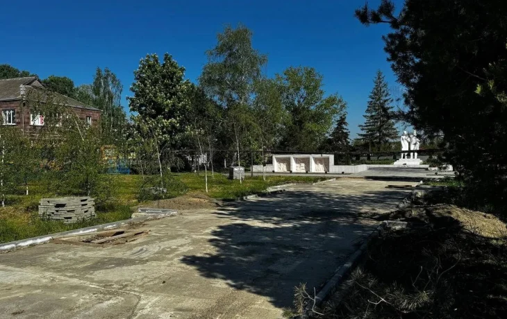 В Славянском районе Краснодарского края благоустраивается общественная территория