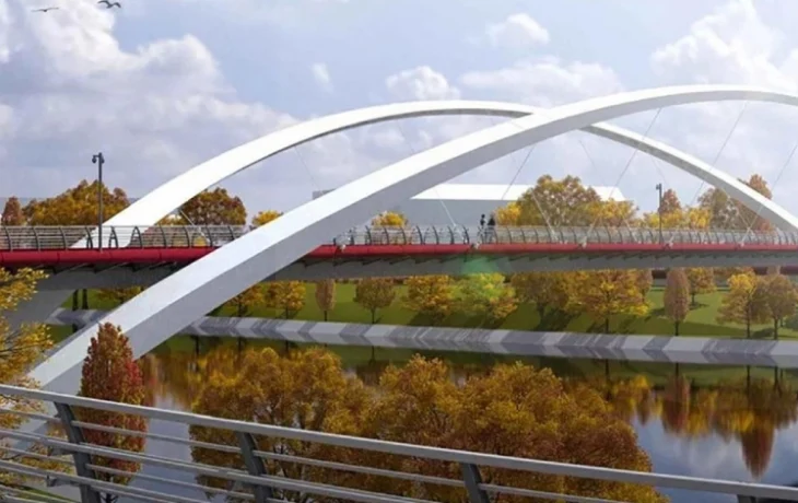 Начался новый этап строительства пешеходного моста в Мневниковской пойме – мэр Начался новый этап строительства пешеходного моста в Мневниковской пойме – мэр