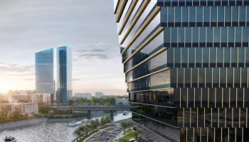 В &laquo;Москве-Сити&raquo; начался монтаж фасадов нового делового комплекса